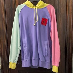 Teddy Fresh color block hoodie NWOT